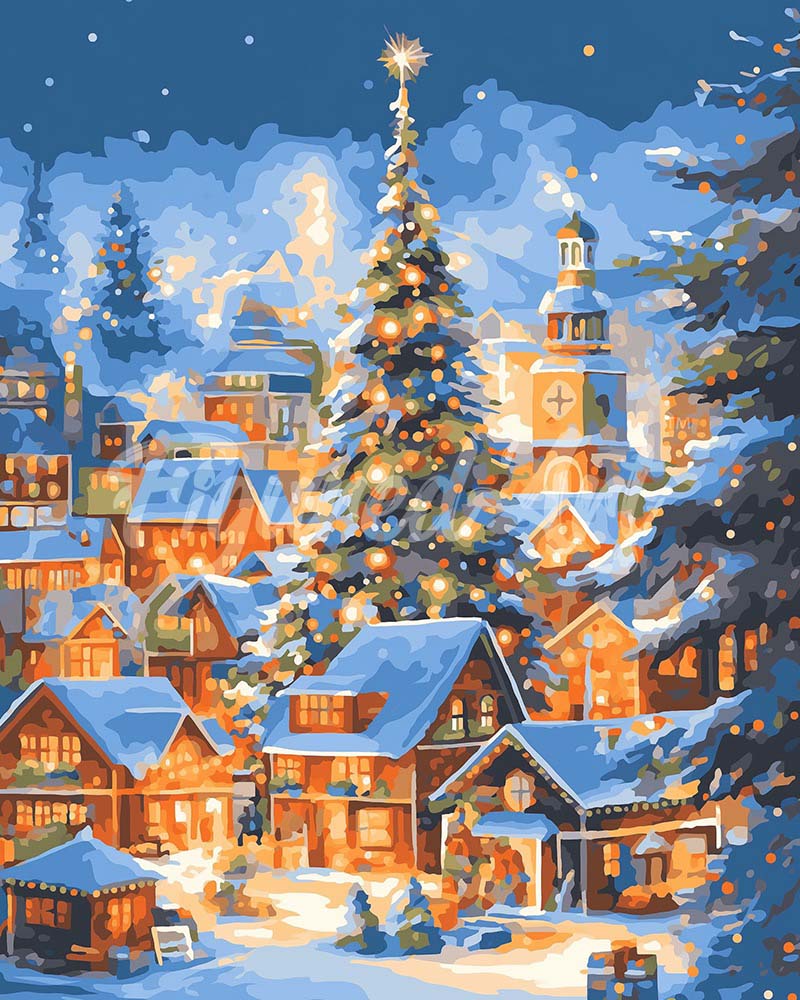 Diamond Painting - Sparkling Christmas Village