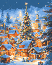 Load image into Gallery viewer, Diamond Painting - Sparkling Christmas Village 40x50cm canvas already framed