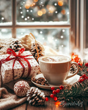 Load image into Gallery viewer, Diamond Painting - Holiday Coffee Time 40x50cm canvas already framed