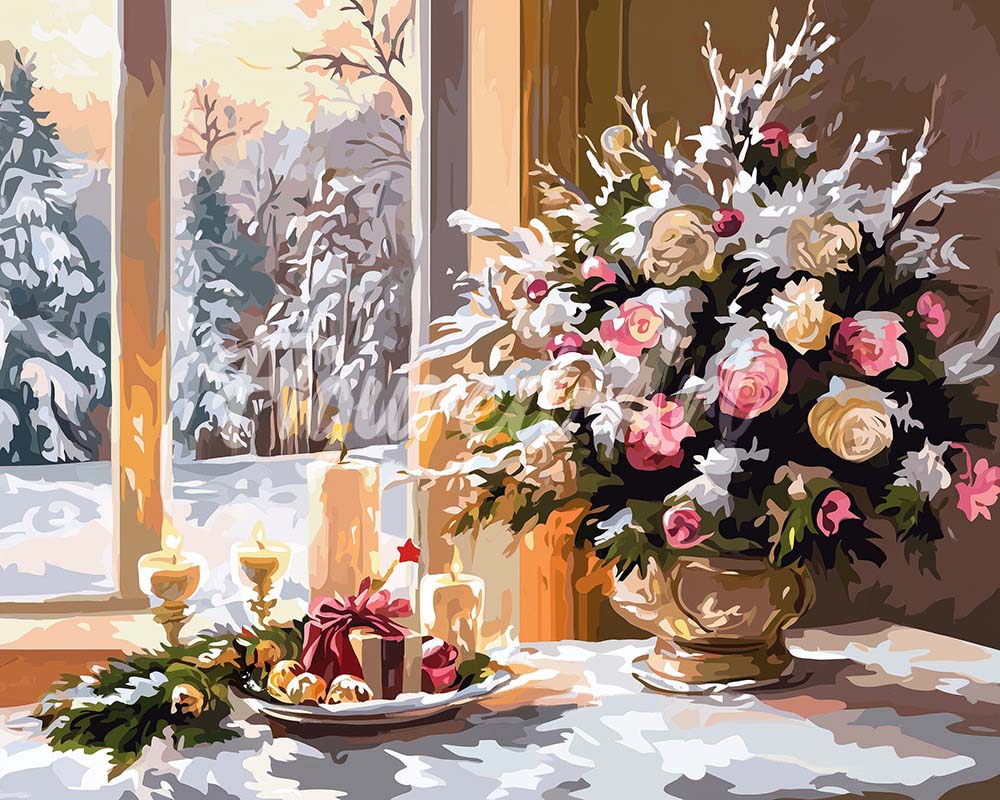 Diamond Painting - Romantic Christmas Eve 40x50cm canvas already framed