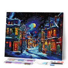 Load image into Gallery viewer, Diamond Painting - Crescent Over Winter 40x50cm canvas already framed