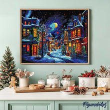 Load image into Gallery viewer, Diamond Painting - Crescent Over Winter 40x50cm canvas already framed
