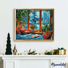 Load image into Gallery viewer, Diamond Painting - Cosy Winter Evening 40x50cm canvas already framed