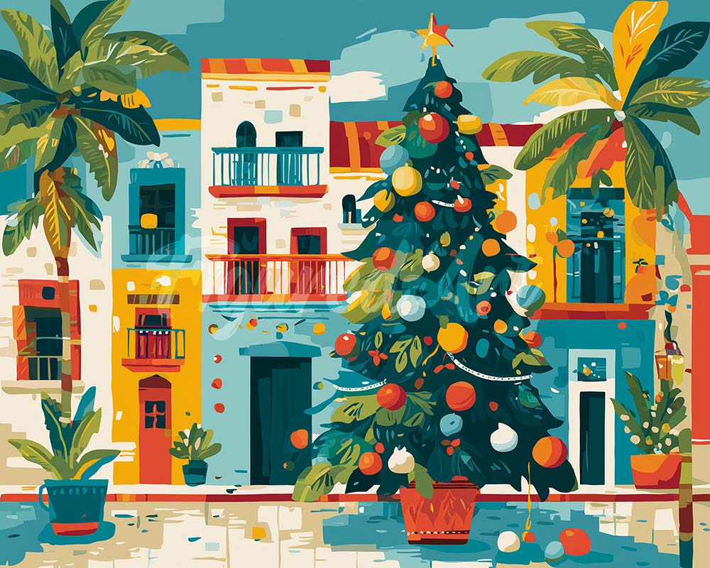 Diamond Painting - Colourful Festive Plaza