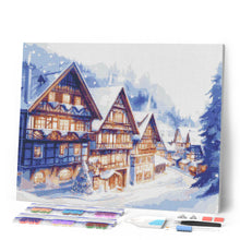 Load image into Gallery viewer, Diamond Painting - Snowy Village in Watercolour