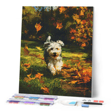 Load image into Gallery viewer, Diamond Painting - Joyful Pup in Autumn