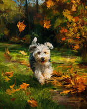 Load image into Gallery viewer, Diamond Painting - Joyful Pup in Autumn