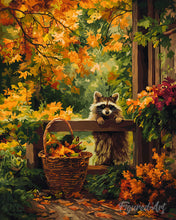 Load image into Gallery viewer, Diamond Painting - Cute Raccoon in Autumn