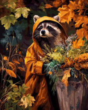 Load image into Gallery viewer, Diamond Painting - Raccoon in Raincoat