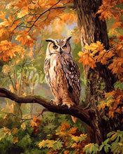 Load image into Gallery viewer, Diamond Painting - Owl Among Golden Leaves