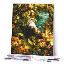 Load image into Gallery viewer, Diamond Painting - Eagle Among Golden Leaves