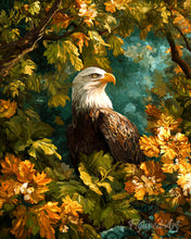 Load image into Gallery viewer, Diamond Painting - Eagle Among Golden Leaves