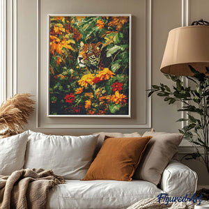Diamond Painting - Leopard in Autumn