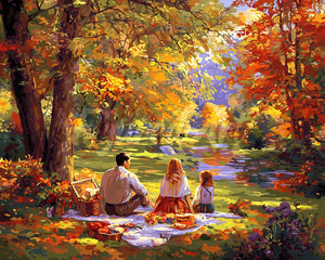 Diamond Painting - Autumn Family Picnic