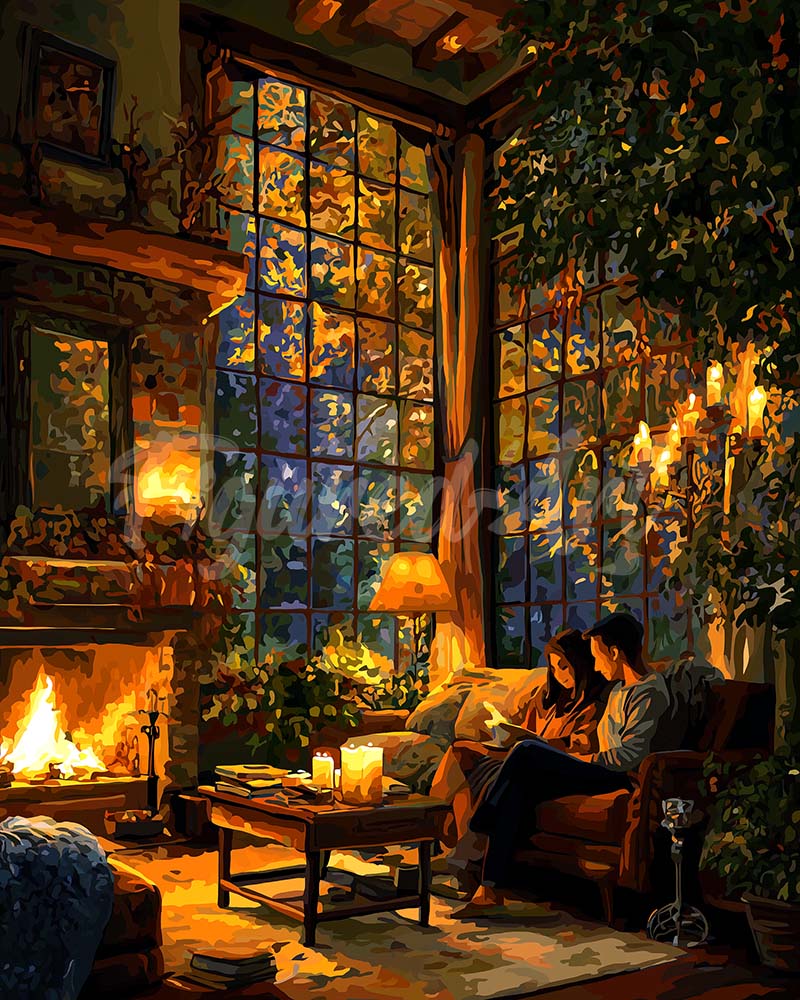 Diamond Painting - Cozy Autumn Evening