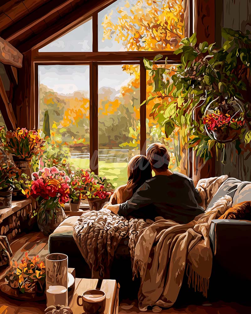 Diamond Painting - Autumn Morning Embrace