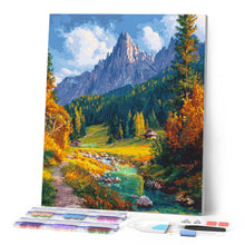 Load image into Gallery viewer, Diamond Painting - Autumn Stream in Alps