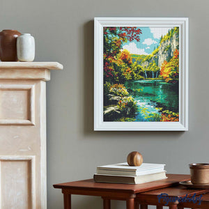 Diamond Painting - Emerald Lake in Autumn