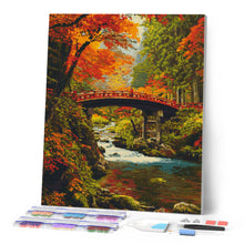 Load image into Gallery viewer, Diamond Painting - Autumn Red Bridge in Japan