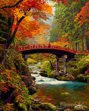 Load image into Gallery viewer, Diamond Painting - Autumn Red Bridge in Japan