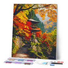 Load image into Gallery viewer, Diamond Painting - Japanese Pagoda in Autumn