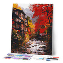 Load image into Gallery viewer, Diamond Painting - Autumn Village in Nikko Japan