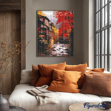 Load image into Gallery viewer, Diamond Painting - Autumn Village in Nikko Japan