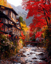 Load image into Gallery viewer, Diamond Painting - Autumn Village in Nikko Japan