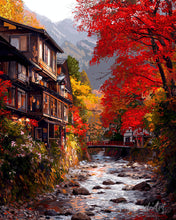 Load image into Gallery viewer, Diamond Painting - Autumn Village in Nikko Japan