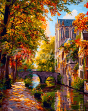 Load image into Gallery viewer, Diamond Painting - Riverside Autumn Town