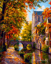 Load image into Gallery viewer, Diamond Painting - Riverside Autumn Town