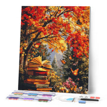Load image into Gallery viewer, Diamond Painting - Reading with Butterflies