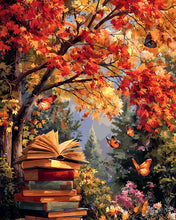 Load image into Gallery viewer, Diamond Painting - Reading with Butterflies
