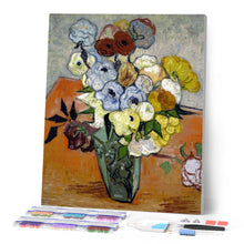 Load image into Gallery viewer, Diamond Painting - Japanese Vase with Roses and Anemones - Van Gogh