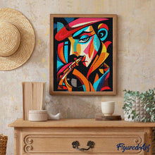 Load image into Gallery viewer, Diamond Painting - Bold Abstract Sax Man