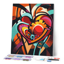 Load image into Gallery viewer, Diamond Painting - Bold Abstract Heart Gears