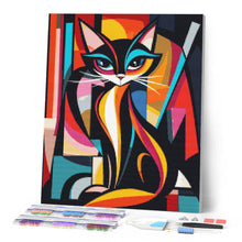 Load image into Gallery viewer, Diamond Painting - Bold Abstract Cat