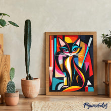 Load image into Gallery viewer, Diamond Painting - Bold Abstract Cat