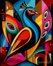 Load image into Gallery viewer, Diamond Painting - Bold Abstract Peacock 2