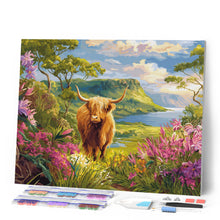 Load image into Gallery viewer, Diamond Painting - Highland Cow Spring Valley
