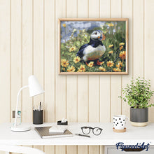 Load image into Gallery viewer, Diamond Painting - Puffin spring blooms