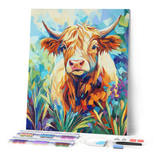 Load image into Gallery viewer, Diamond Painting - Highland Cow in Bloom