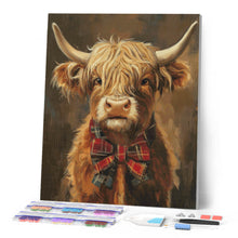 Load image into Gallery viewer, Diamond Painting - Highland Cow Gentleman