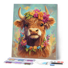 Load image into Gallery viewer, Diamond Painting - Highland Cow Garden Queen