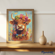 Load image into Gallery viewer, Diamond Painting - Highland Cow Garden Queen