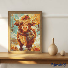 Load image into Gallery viewer, Diamond Painting - Highland Cow Autumn Charm