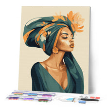 Load image into Gallery viewer, Diamond Painting - Woman with Floral Headwrap