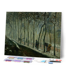 Load image into Gallery viewer, Diamond Painting - The Road, Snow Effect, 1879 - Pissarro