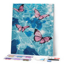 Load image into Gallery viewer, Diamond Painting - Pink Butterflies on Water