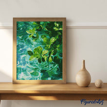 Load image into Gallery viewer, Diamond Painting - Leaves on Crystal Water